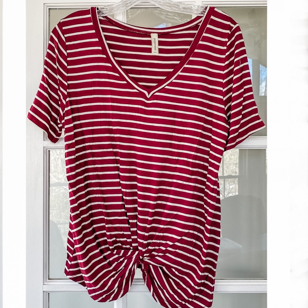 NWOT Peppermint Striped Top - size S